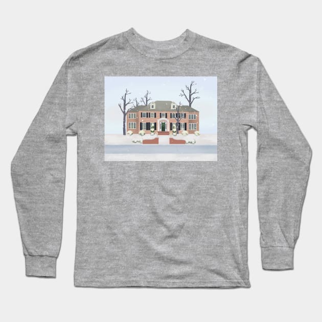 Home Alone house Long Sleeve T-Shirt by Petras